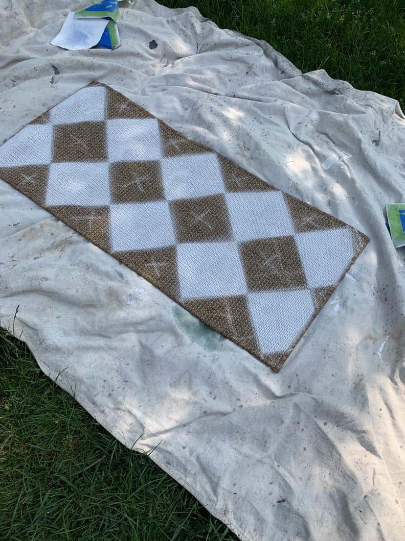 Diamond Jute Rug DIY - The Honeycomb Home
