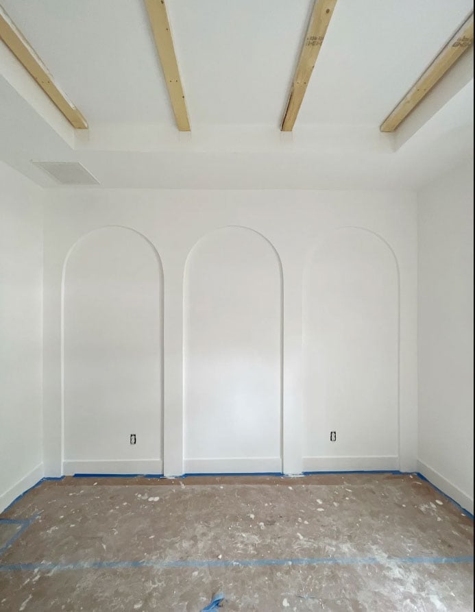 DIY wall arches made with drywall - creative bedroom wall decor ideas diy