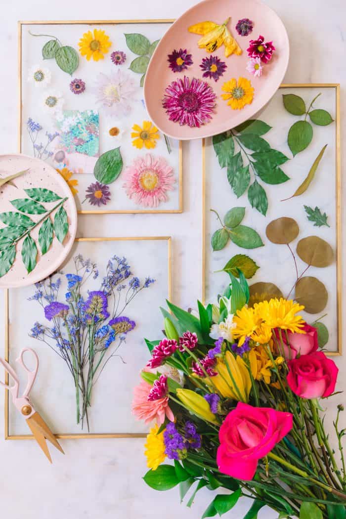 DIY pressed flower art