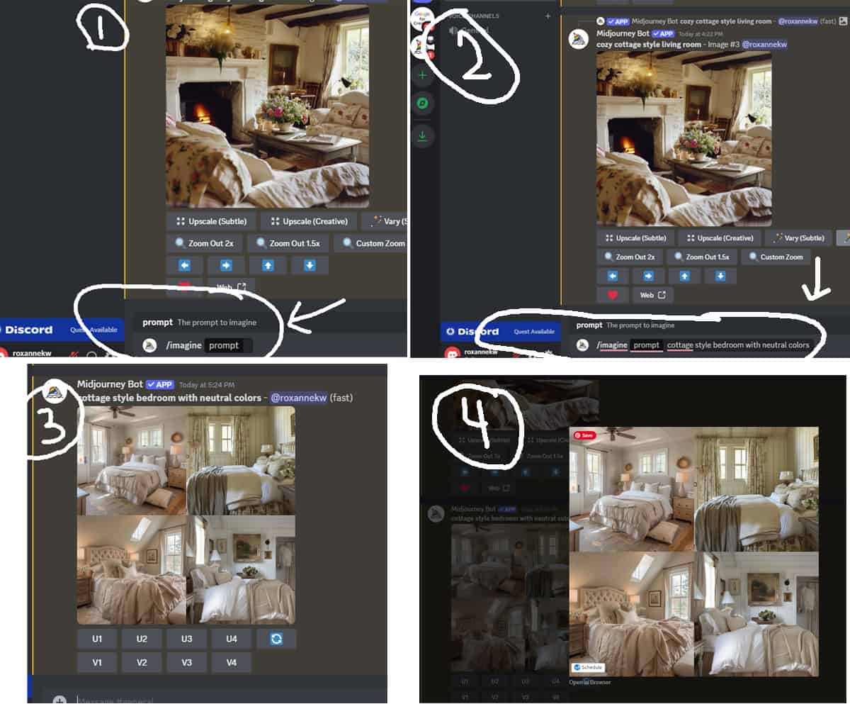 Using AI Interior Design generator - The Honeycomb Home