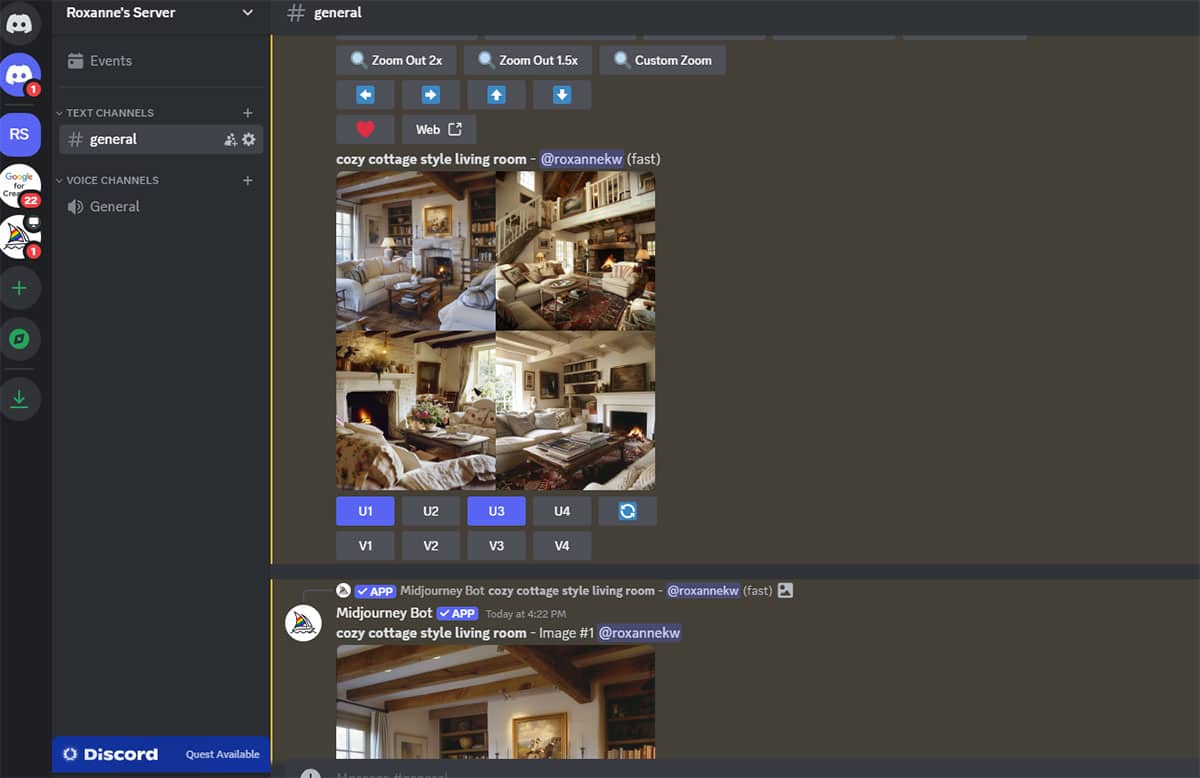 Using AI Interior Design generator - The Honeycomb Home