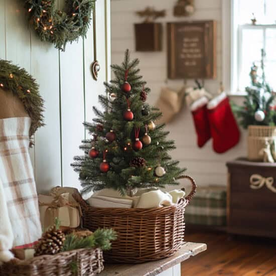 Christmas Tree Ideas For Small Spaces - The Honeycomb Home