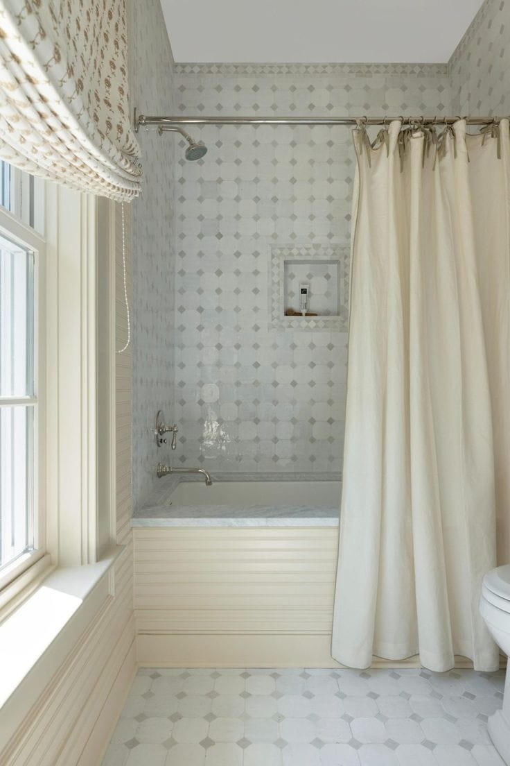 Bathtub Shower Combo Tile Ideas - The Honeycomb Home