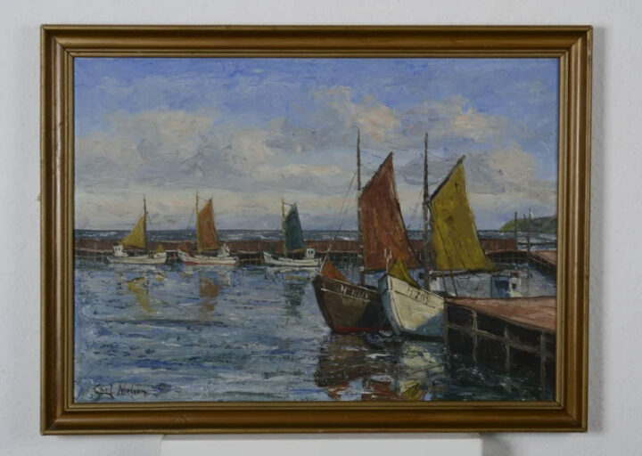 antique-harbor-marine-painting-neutral-colors