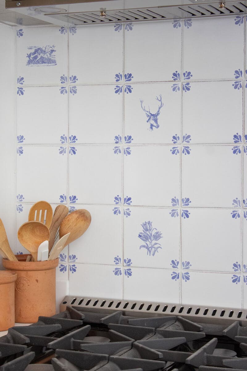 Our Blue And White Kitchen Tile VintageInspired The Home