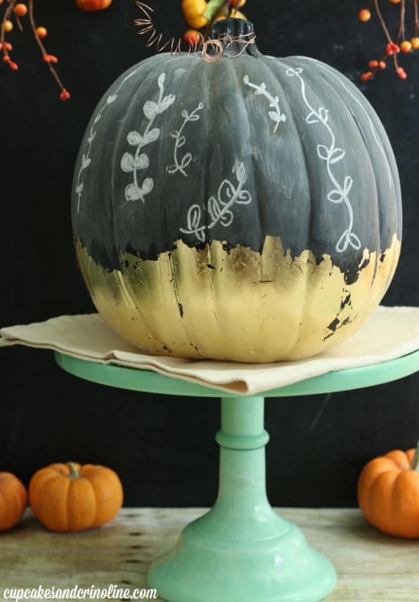 chalk-board-paint-on-pumpkin