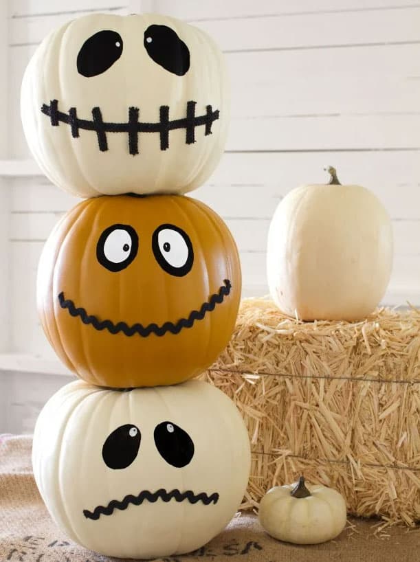 stacked pumpkins ideas - pumpkin decorating ideas for toddlers