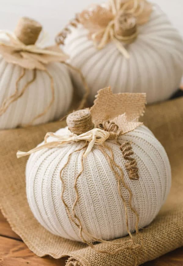 sweater pumpkin diy how to