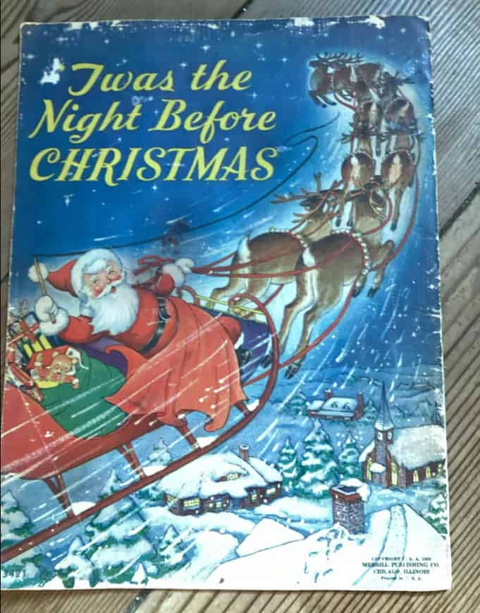 twas the night before Christmas vintage hardcover book 1930s