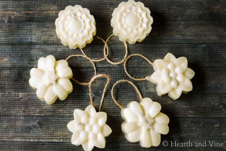 scented-beeswax-ornaments for natural Christmas decorations