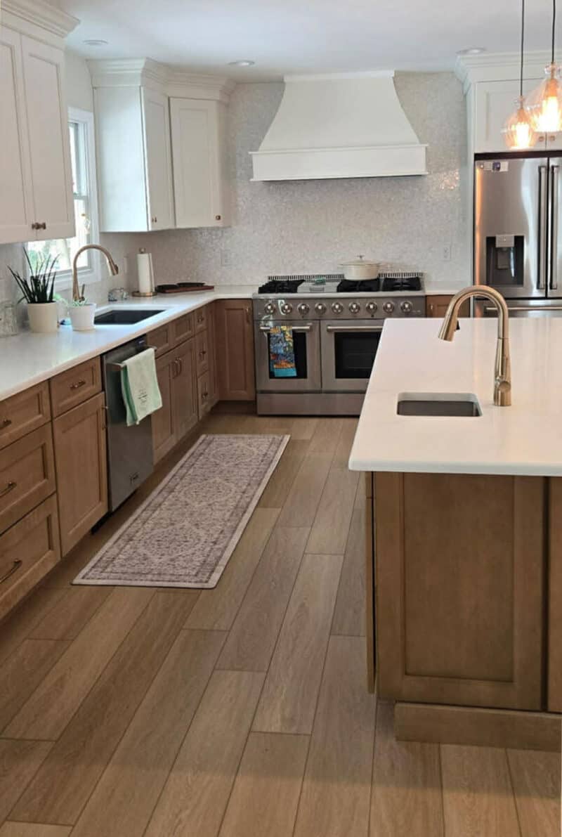 White And Brown Kitchen Cabinets Ideas - The Honeycomb Home