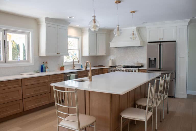 White And Brown Kitchen Cabinets Ideas - The Honeycomb Home