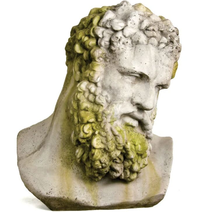 garden-statue-bust for an European-inspired garden patio