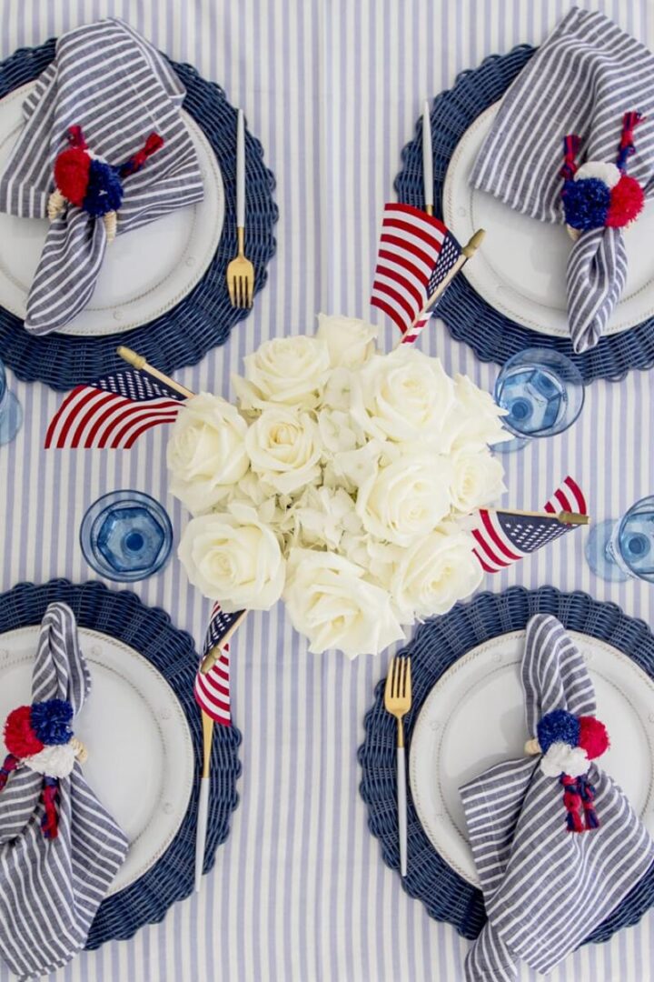 fourth of july tablescape