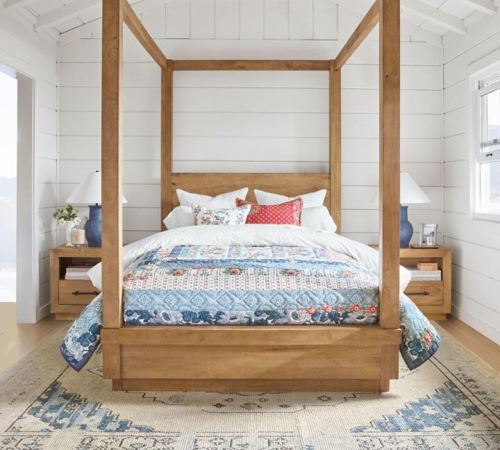 red white and blue bedroom pottery barn
