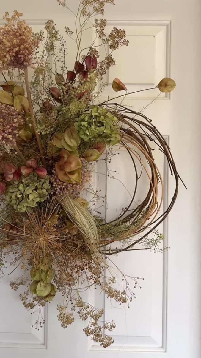 foraged fall wreath