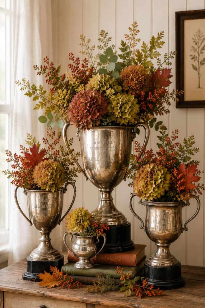 mixing-vintage-silver-into-fall-decorating