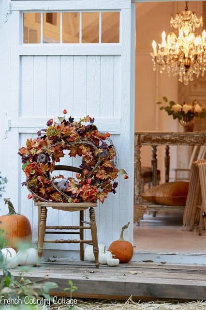 outdoor fall wreath