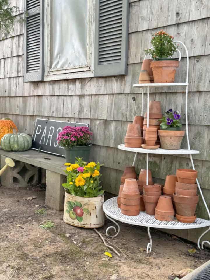 outdoor fall decorating rustic